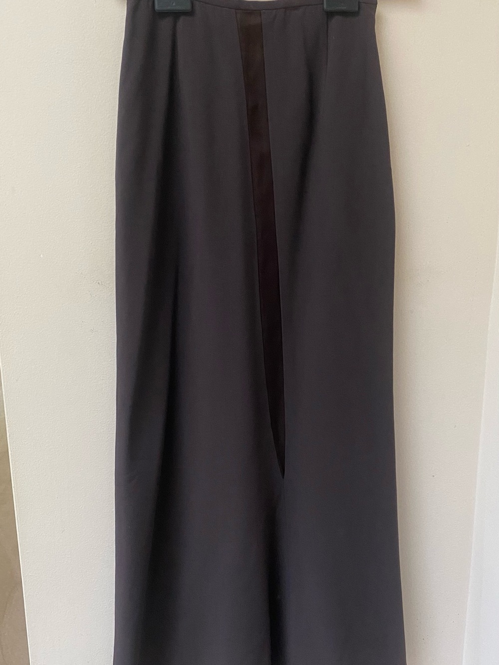 Women's dark brown Maxi Skirt with Center Panel